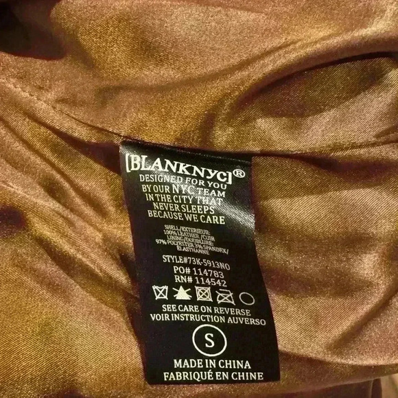 Moto Jacket 100% leather in El Dorado by Blank NYC Small - Picture 3 of 5